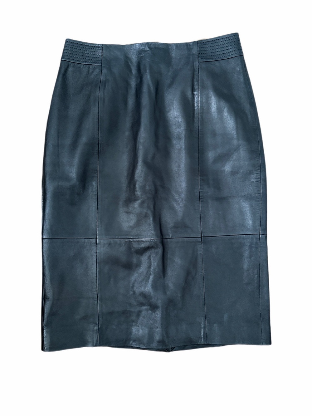 Hugo Boss Black Soft Lamb Leather Pencil Skirt